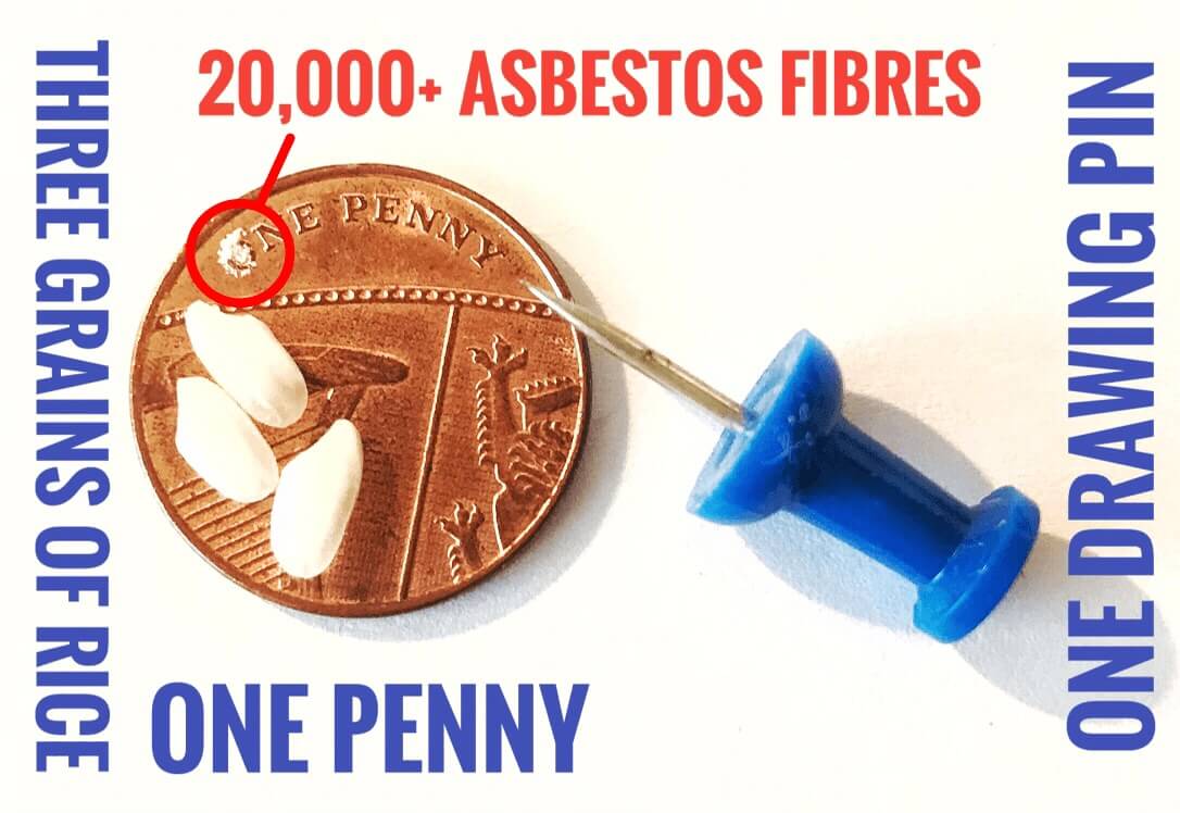 Asbestos fibres on a Penny