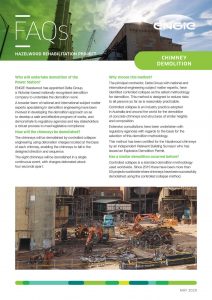 Hazelwood Demolition Program - May 2020 - Chimney Demolition